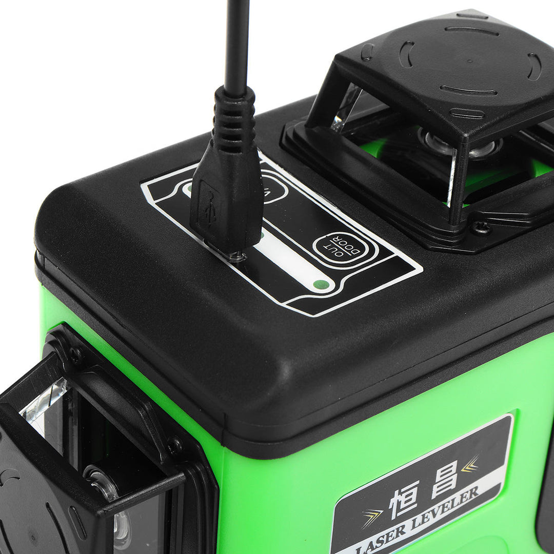 Laser Level 12 Lines Green Self Leveling Vertical Horizontal 3D Leveling Tool 4000mAh Lithium Charge Image 7