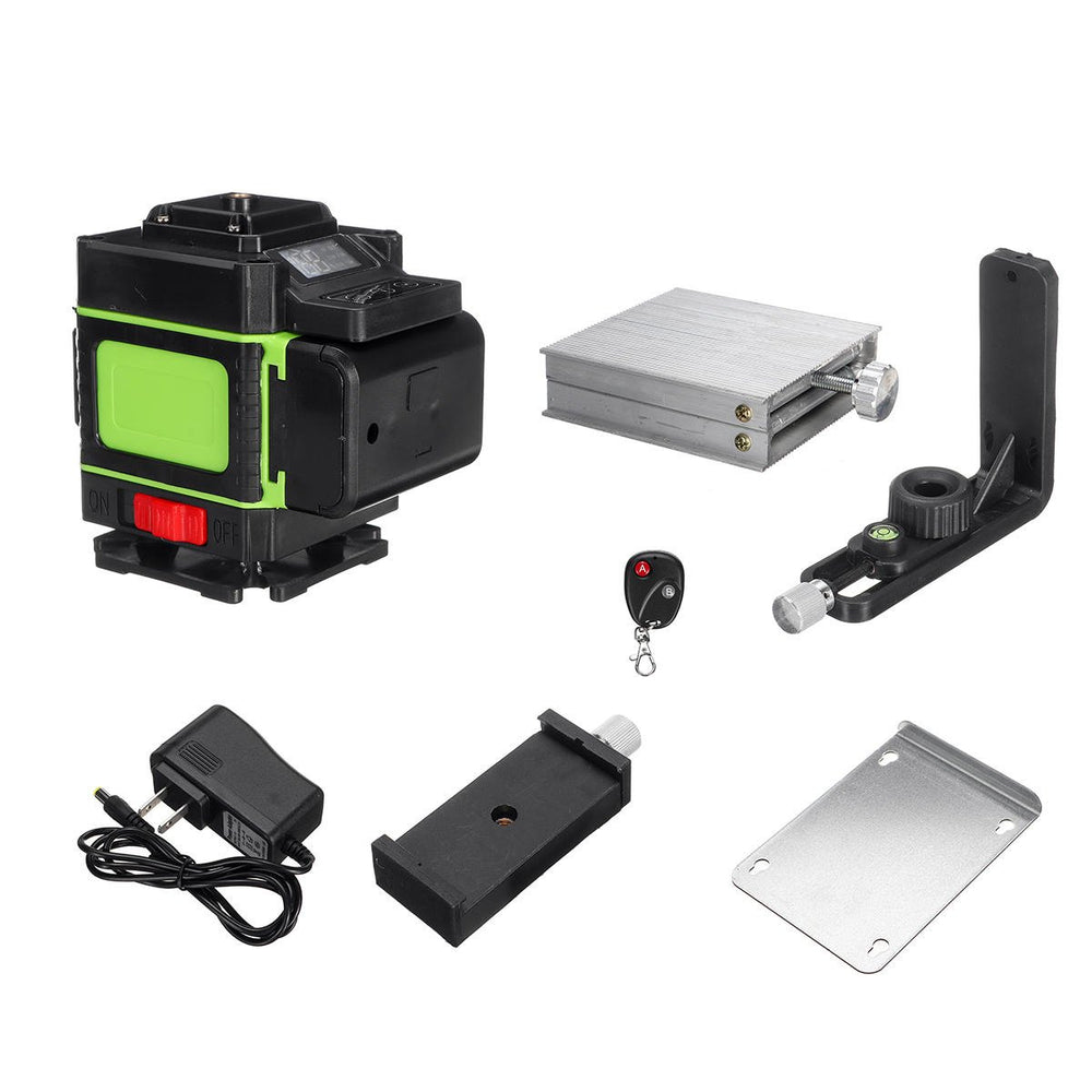 LED Display LD Green Light Laser Level 3D 360 12 Line Cross Self Leveling Measure Tool Image 2