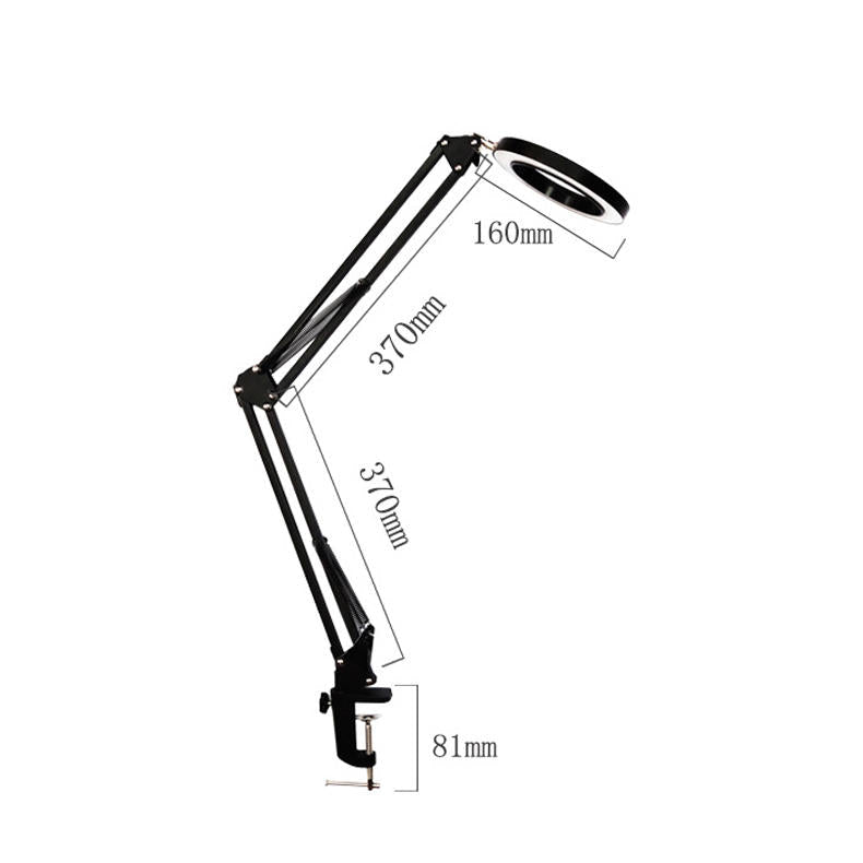 Lighting LED 5X 740mm Magnifying Glass Desk Lamp with Clamp Hands USB-powered LED Lamp Magnifier with 3 Modes Dimmable Image 4