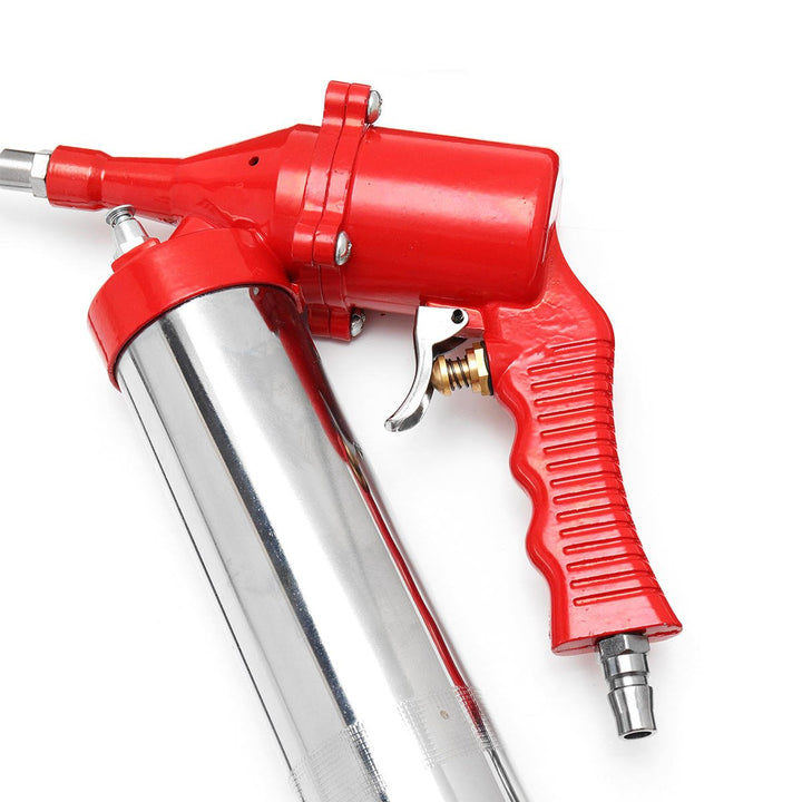 Manual One-Hand Grip Air Pneumatic Compressor Pump Grease Guun Red Image 4