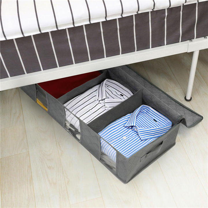 Large Capacity Under Bed Storage Bag Shoes Duvet Clothes Container NonWoven Image 8