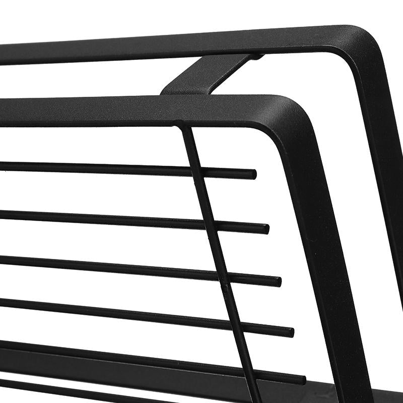 Kitchen Bathroom Rack Hanging Basket Black Stainless Steel Paint Storage Shelf Kitchen Storage Rack Image 2