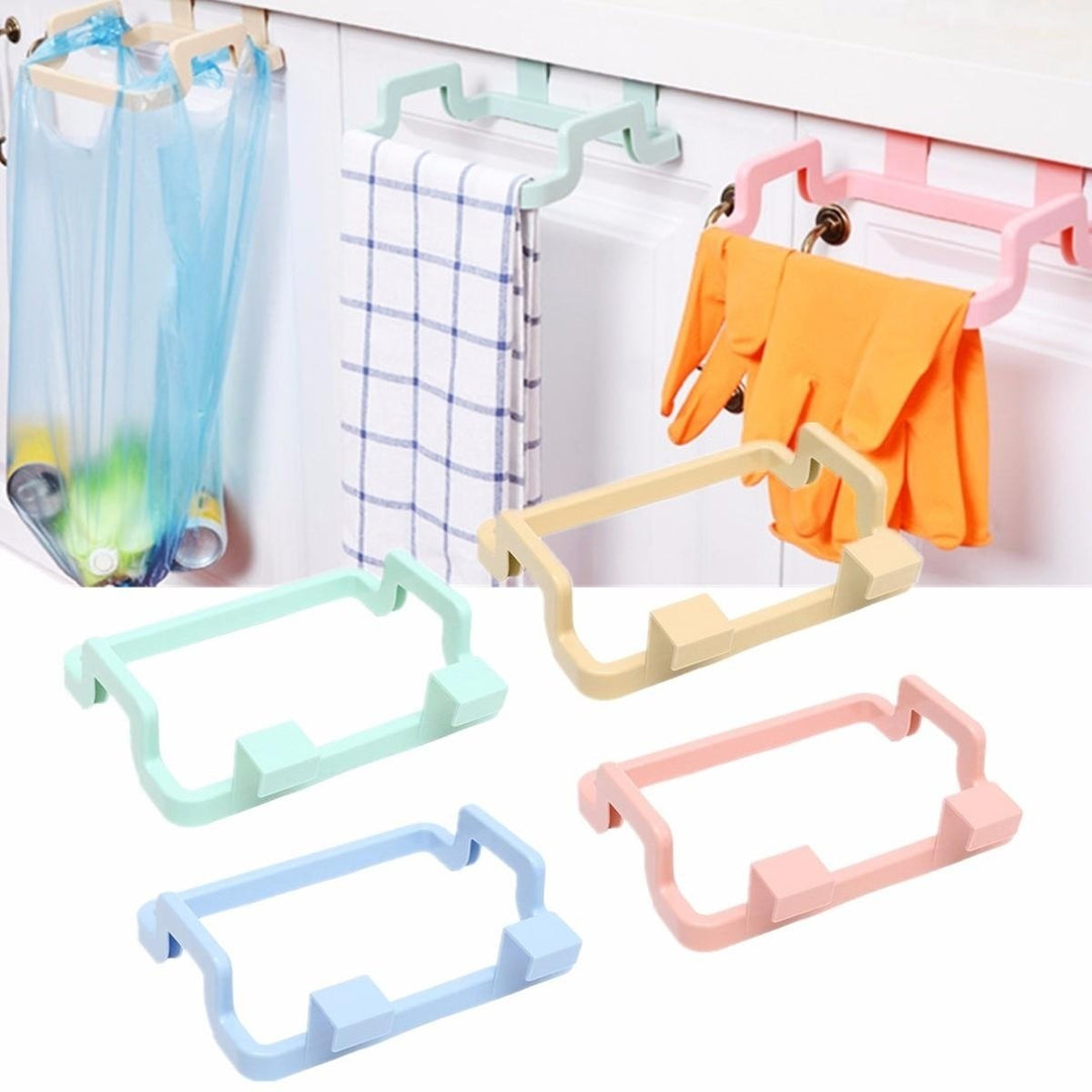 Kitchen Cabinet Hanging Rubbish Bag Holder Garbage Storage Rack Cupboard Hanger DTTT Image 8