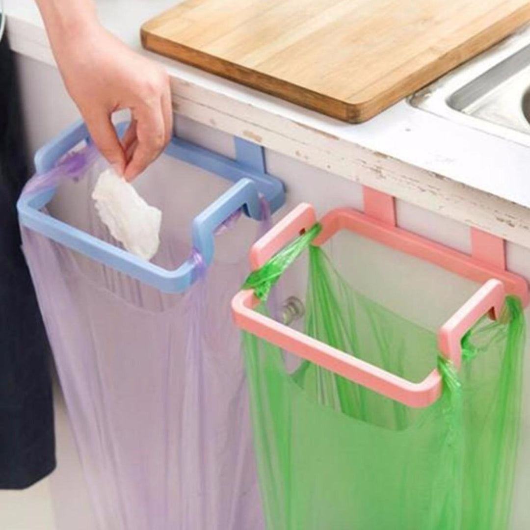 Kitchen Cabinet Hanging Rubbish Bag Holder Garbage Storage Rack Cupboard Hanger DTTT Image 9