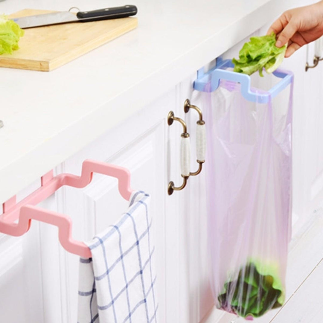 Kitchen Cabinet Hanging Rubbish Bag Holder Garbage Storage Rack Cupboard Hanger DTTT Image 10