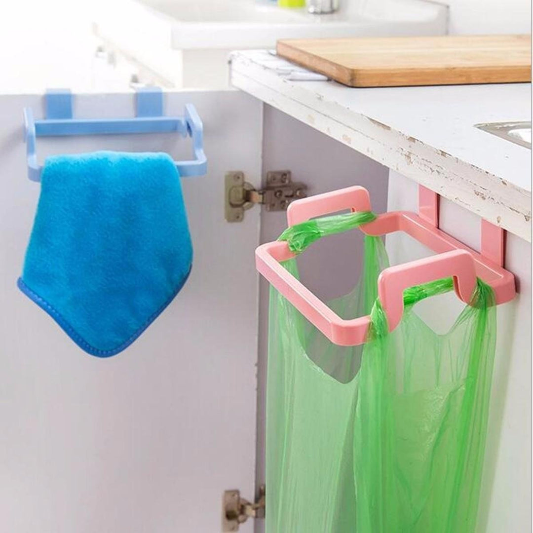 Kitchen Cabinet Hanging Rubbish Bag Holder Garbage Storage Rack Cupboard Hanger DTTT Image 11