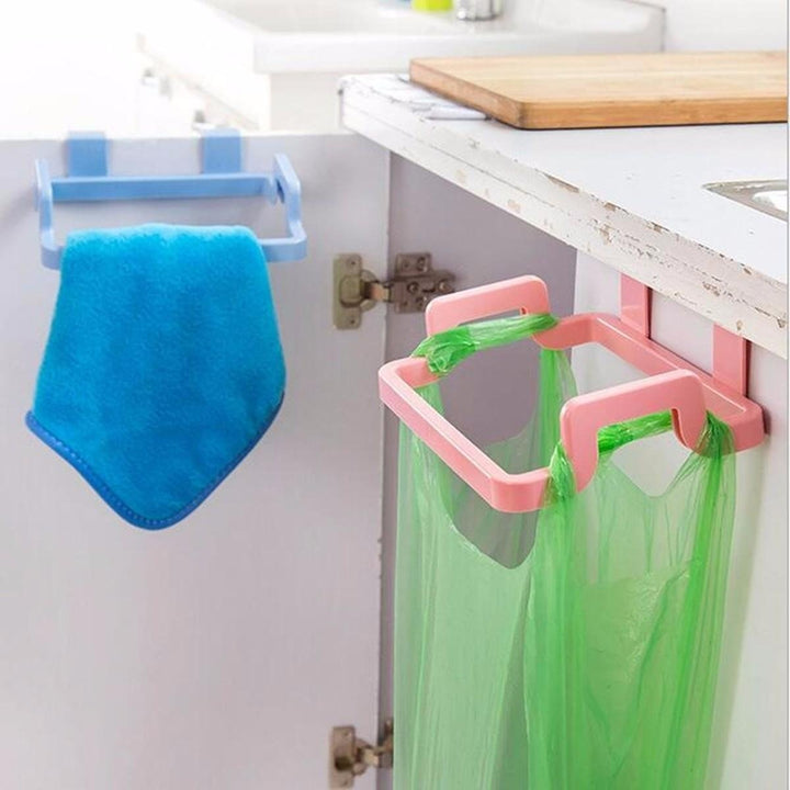 Kitchen Cabinet Hanging Rubbish Bag Holder Garbage Storage Rack Cupboard Hanger DTTT Image 11