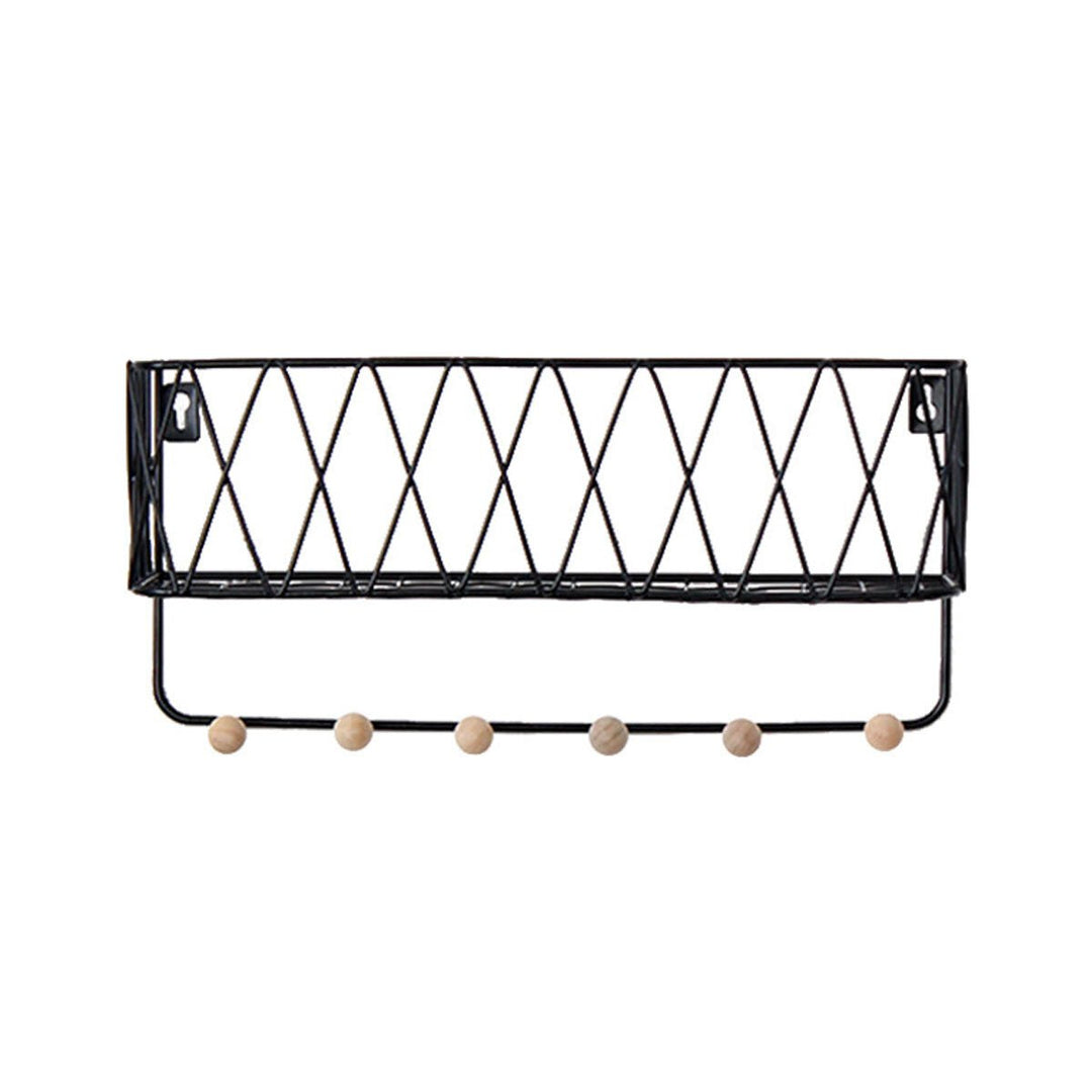 Kitchen Rack Toilet Bathroom Wrought Iron Wall Storage Rack Hanging Basket Image 6