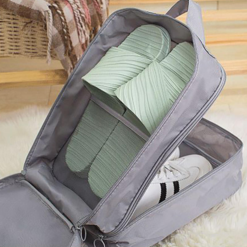 Large-Capacity Travel Waterproof Dry Wet Separation Storage Shoe Box Dustproof Shoe Bag Wash Bag Image 4