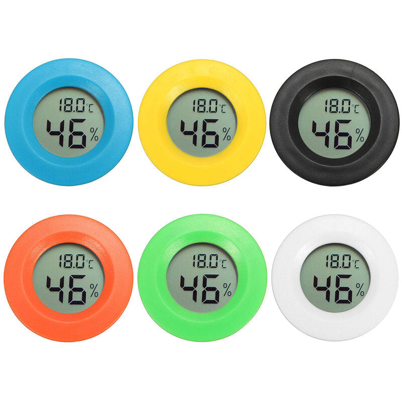 Mini Digital LCD Temperature Humidity Meter Thermometer Hygrometer Round Image 1