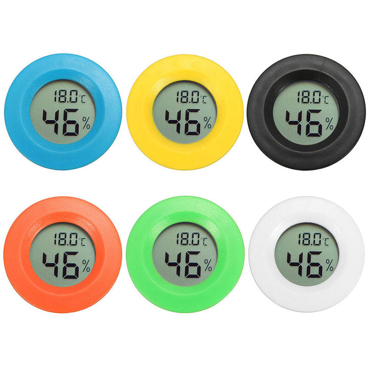 Mini Digital LCD Temperature Humidity Meter Thermometer Hygrometer Round Image 1