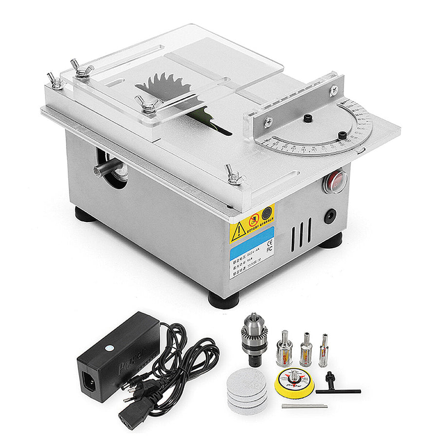 Mini Table Saws Wood Working Bench Lathe Electric Polisher Grinder DIY Model Cutting Saw Image 1