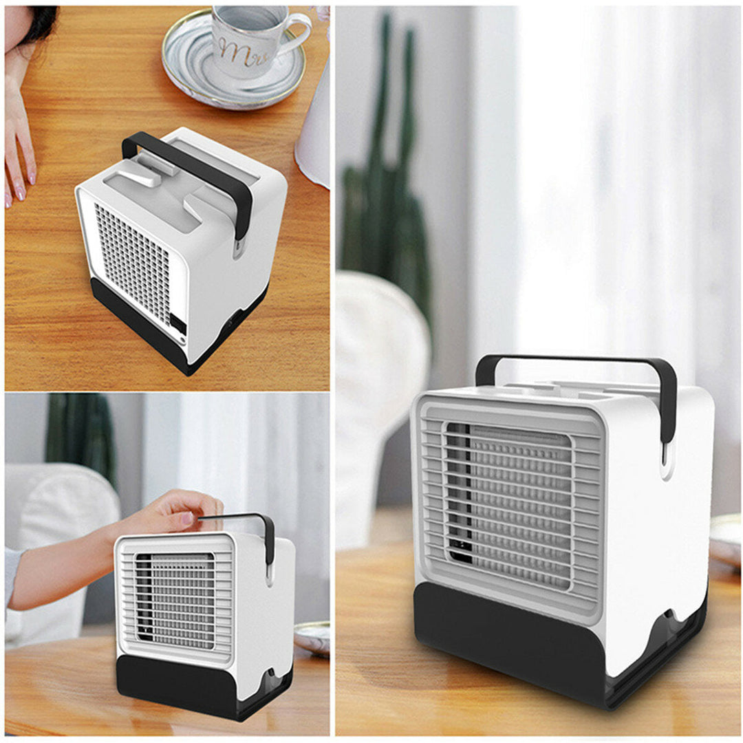 Mini Portable Air Conditioner Night Light Conditioning Cooler Humidifier Purifier USB Desktop Air Cooler Fan With Water Image 3