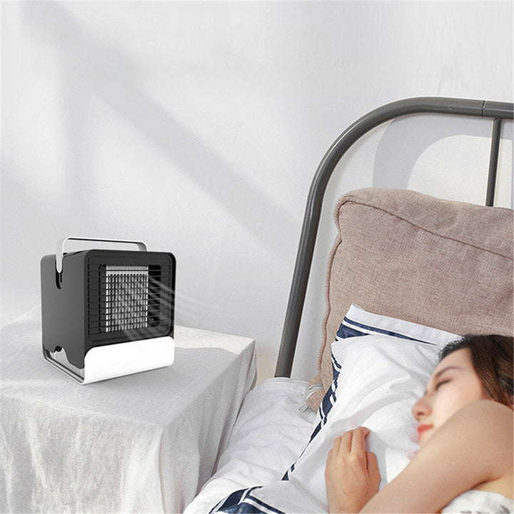 Mini Portable Air Conditioner Night Light Conditioning Cooler Humidifier Purifier USB Desktop Air Cooler Fan With Water Image 4