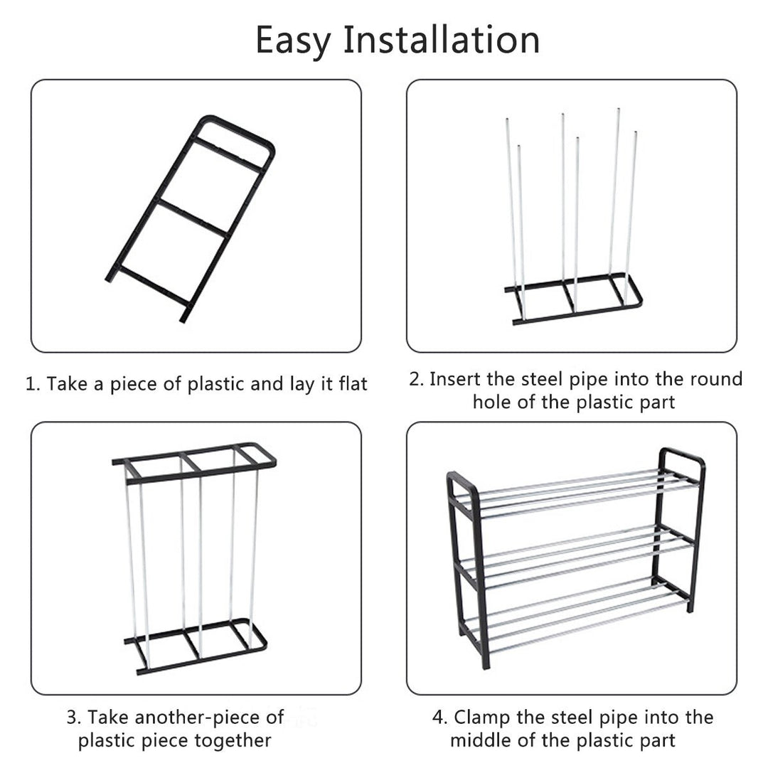 Multi-layer Shoe Rack Living Room Storage Rack Multi-functional Shoe Cabinet Image 4