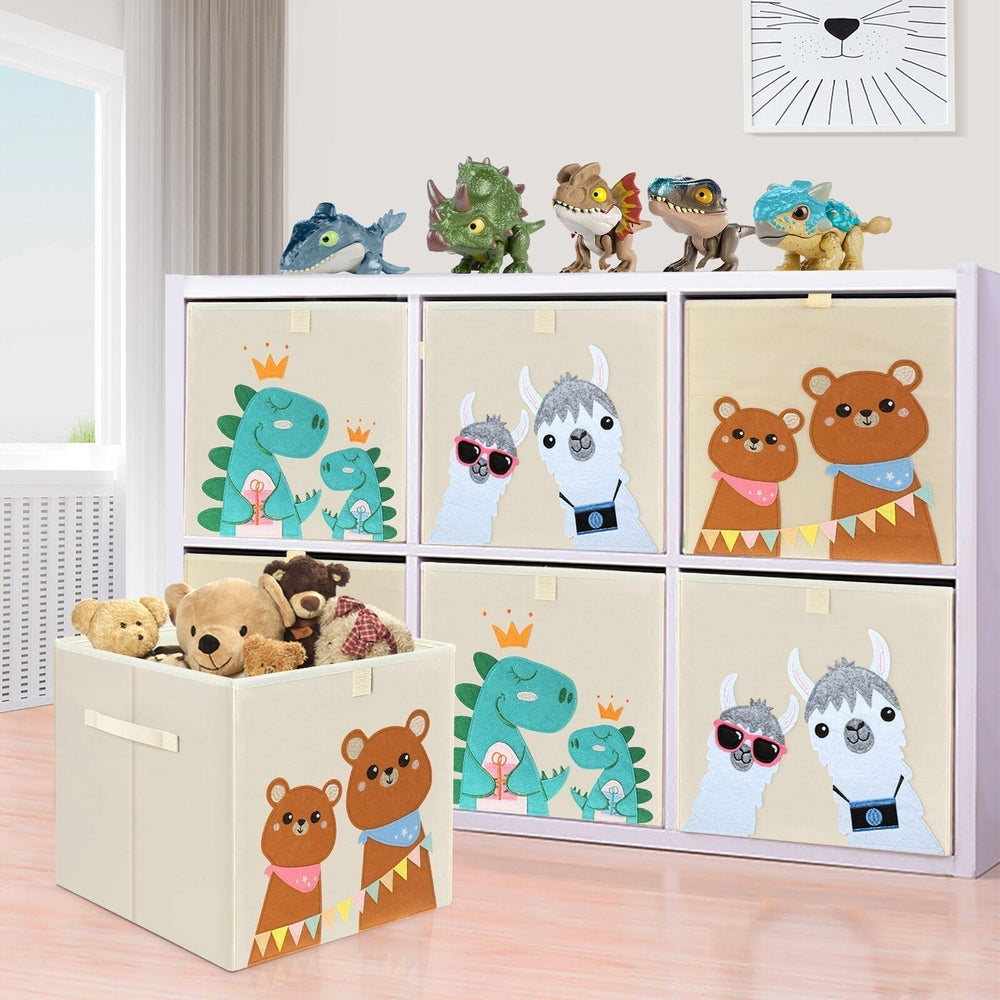 Oxford Cloth Cartoon Animal Toy Storage Bag Waterproof Environmental Anti-mold Storage Box Image 2