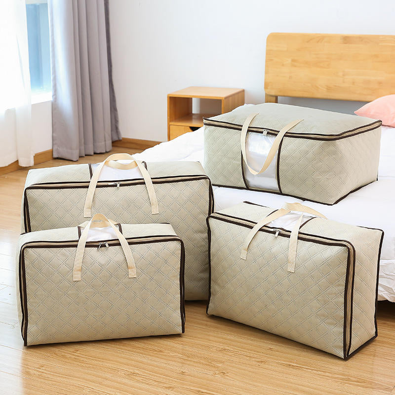 Non-Woven Quilts Storage Bag Moving Package Duffel Bag Moisture-Proof Clothing Bag Image 3