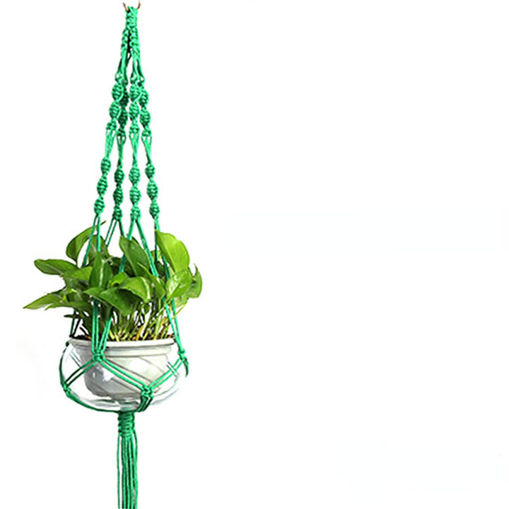 Nylon Rope Tassel Flower Pot Hanging Basket Net Knotted Rope Plant Holder Image 7