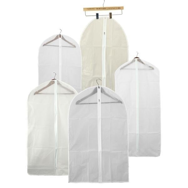 PEVA Foldable Translucent Clear Washable Coat Suits Clothes Garment Protective Cover Storage Bag Image 3