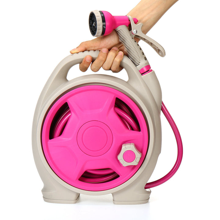 Portable Watering Irrigation Garden Water Spray Car Washing Hose Pipe Reel Image 10