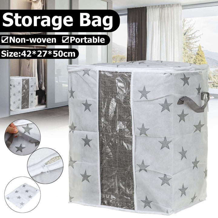 Portable Non-woven Storage Bag Clothes Space Saver Quilt Blanket Organizer Image 1