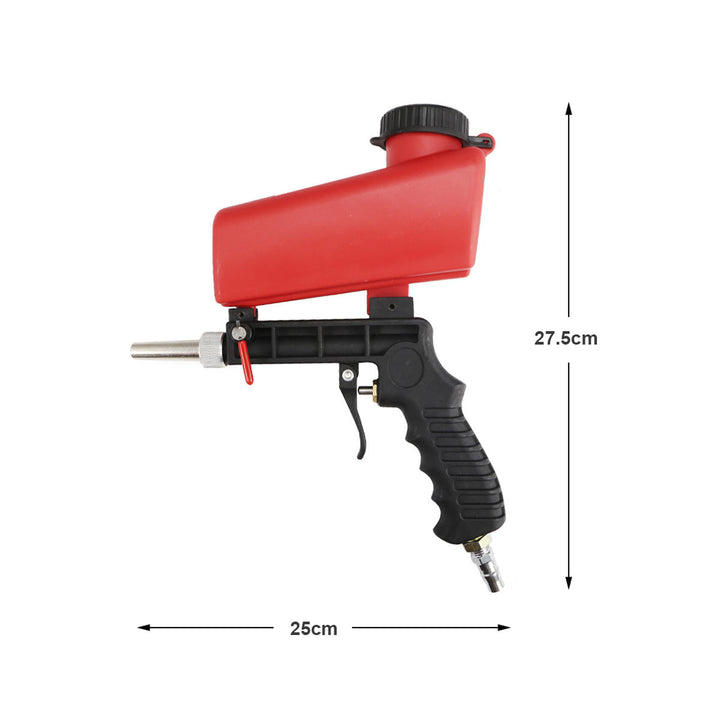 Portable Gravity Pneumatic Sandblaster Sprayer Tool Sandblasting Machine Removing Spot Rust Image 3