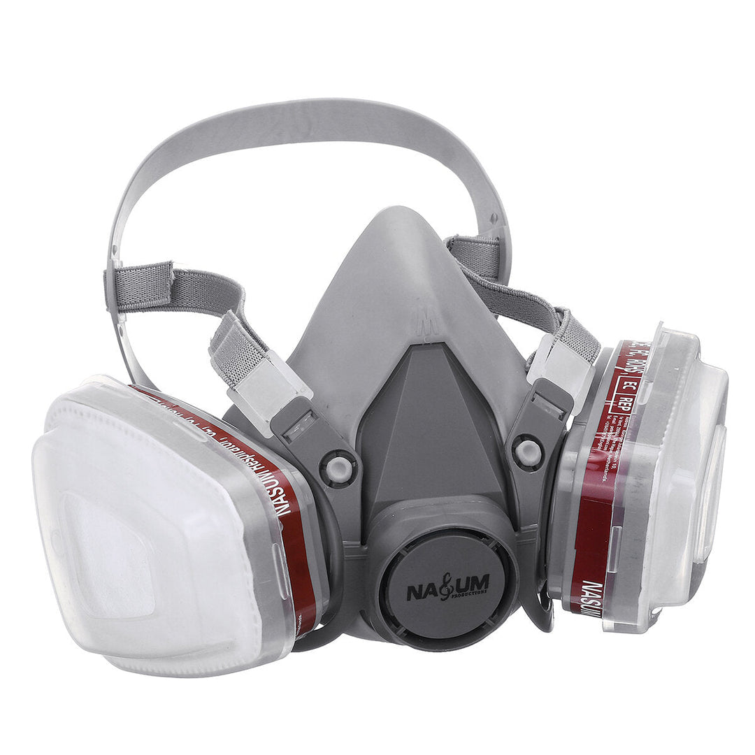 Respirator Mask with Protective Goggles for Paint Spray Dust Chemicals Protection Odour Control Image 2