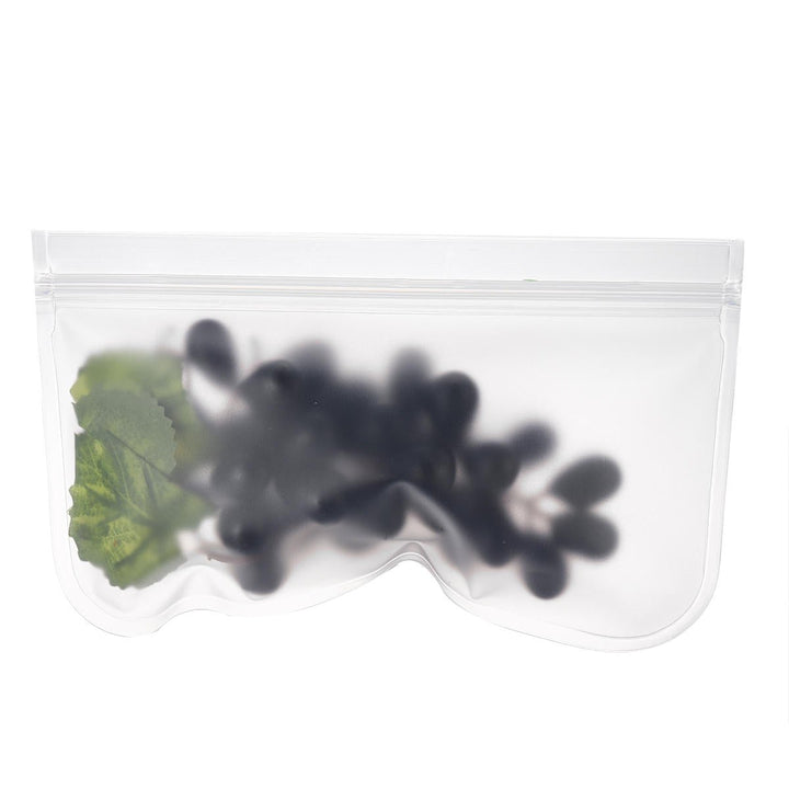 Reusable Translucent Frosted PEVA Food Storage Bag for Sandwich Snack Lunch Fruit Kitchen Storage Container Image 5