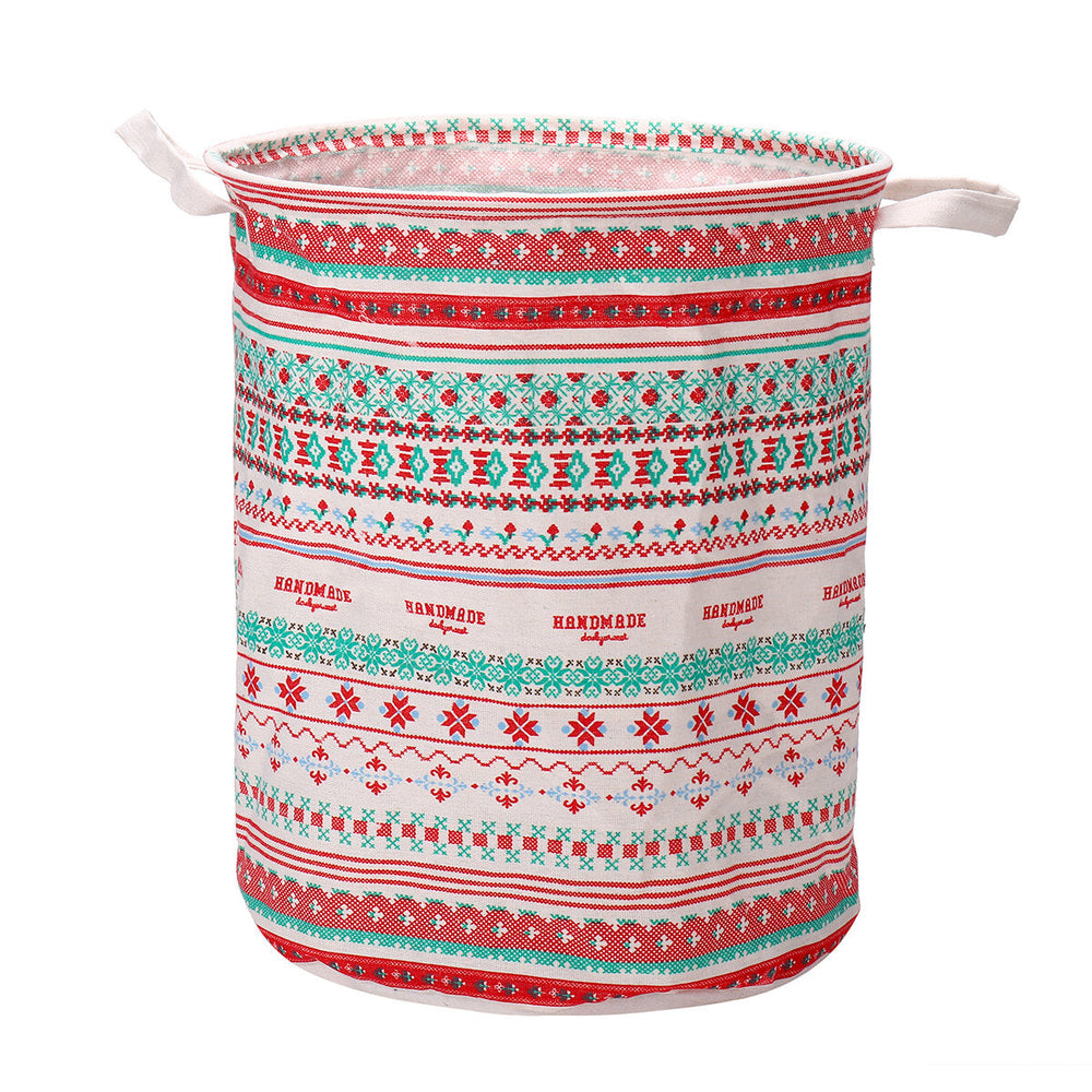 Round Foldable Laundry Storage Bucket Toys Sundries Waterproof Hamper Image 2