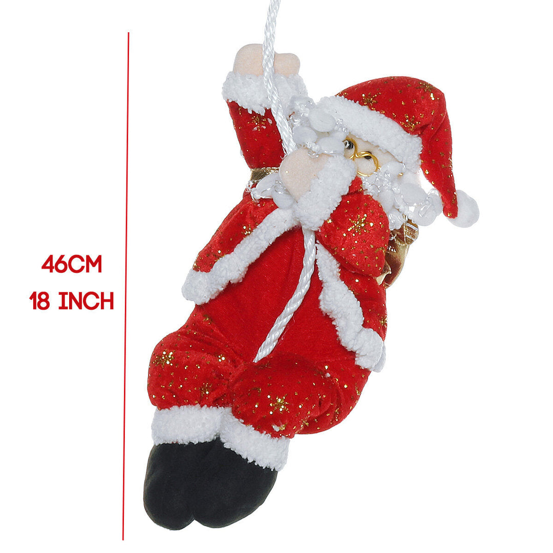 Santa Climbing On Rope Indoor Outdoor Christmas Tree Garden Decorations Image 6