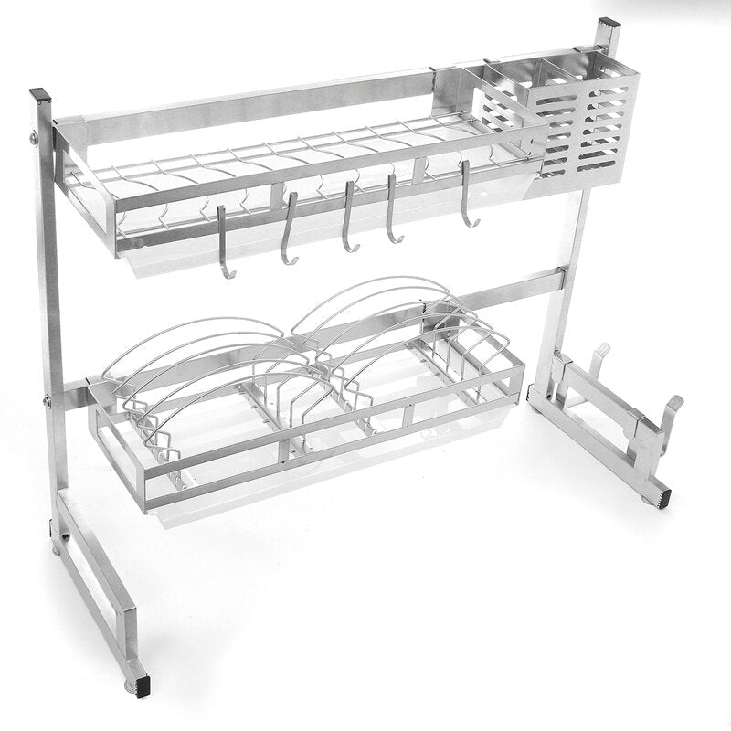 Stainless Steel Kitchen Dish Drying Rack Drainer Storage Shelf Utensil Holder Plate Dish Cupboard Storage Rack Image 2