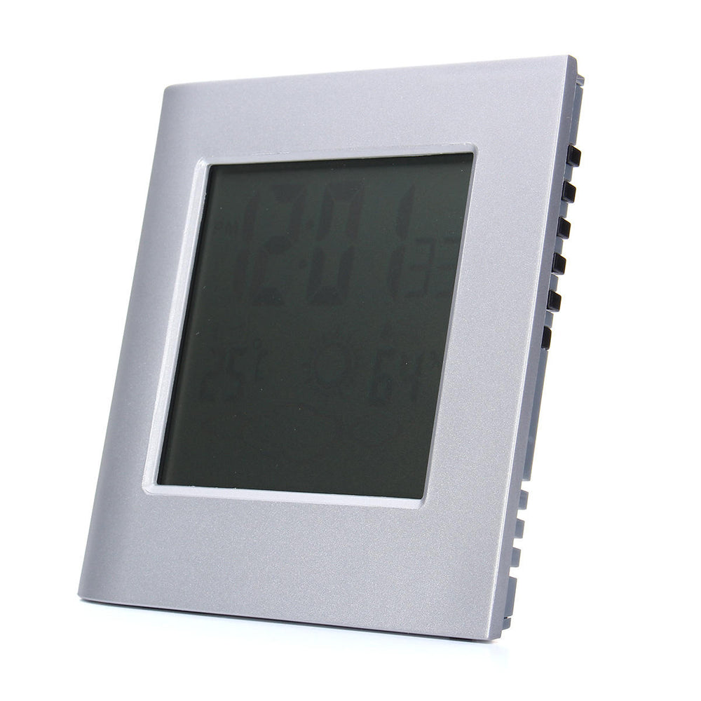 Solar Battery Wireless Weather Station Clock Temperature Sensor Meter Humidity Thermometer Image 2