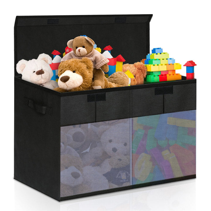 Three-ply Non-Woven Fabric Visualization Toy Box Lightweight Foldable Odorless Storage Box Image 1