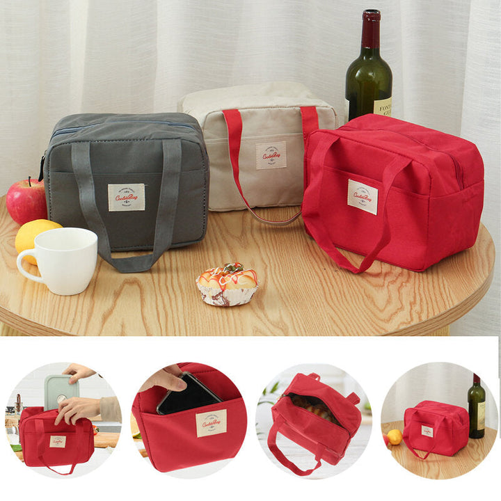 Tote Family Travel Picnic Drink Fruit Food Fresh Thermal Insulated Women Men Bento Lunch Box Bag DTTT Image 2