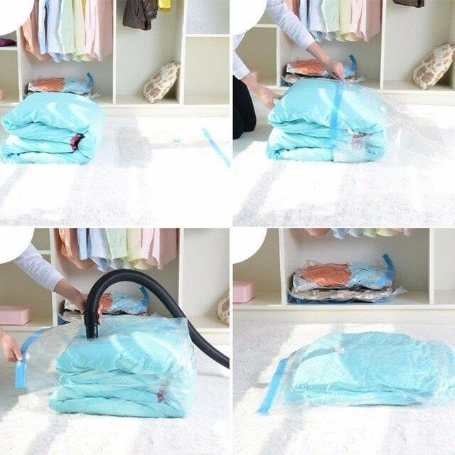 Vacuum Compress Bag Vacuum Storage Bag Save Space Saving Seal Quilts Clothes Holder Organizer Image 2