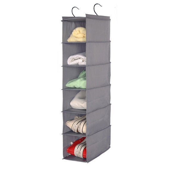 Waterproof Oxford 6 Layers 2 Hooks Hanging Clothes Storage Bag Image 1