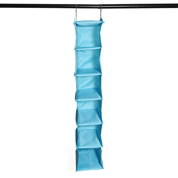 Waterproof Oxford 6 Layers 2 Hooks Hanging Clothes Storage Bag Image 7