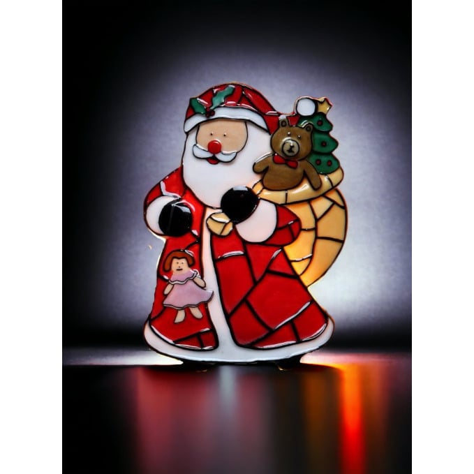 Mosaic Night Light Santa Gifts 3x3 Christmas  Kitchen Image 1