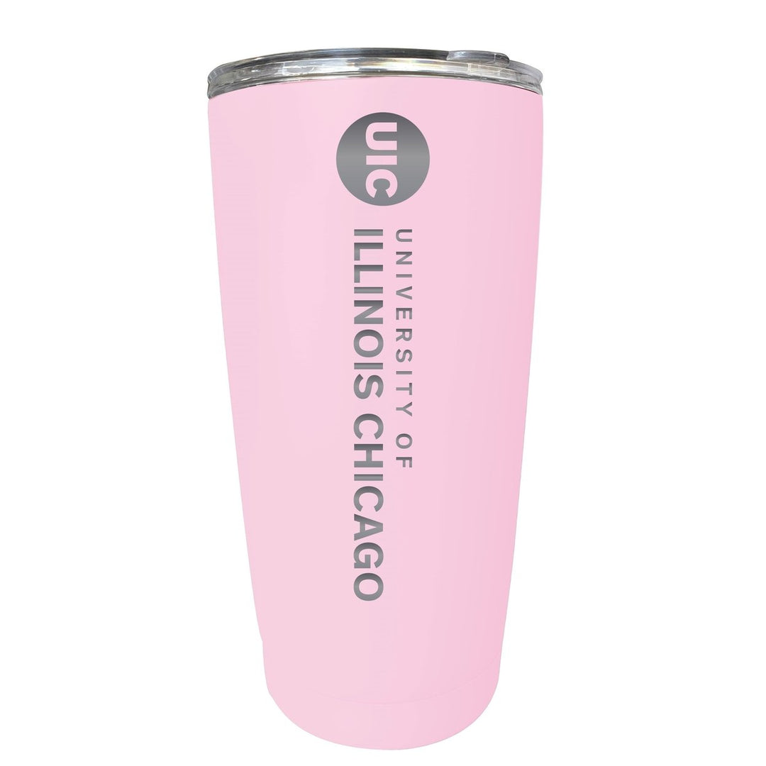 University of Illinois at Chicago NCAA Laser-Engraved Tumbler - 16oz Stainless Steel Insulated Mug Choose Your Color Image 7