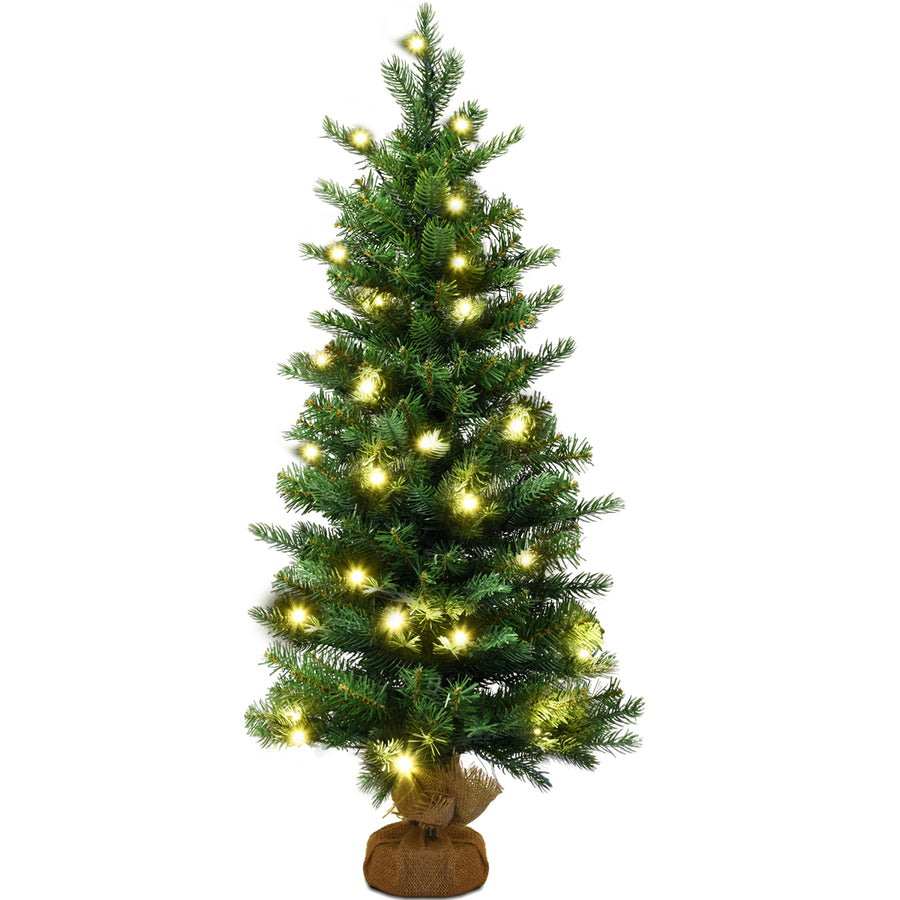 3Ft Pre-Lit Spruce Tabletop Christmas Tree Lights Timer Image 1