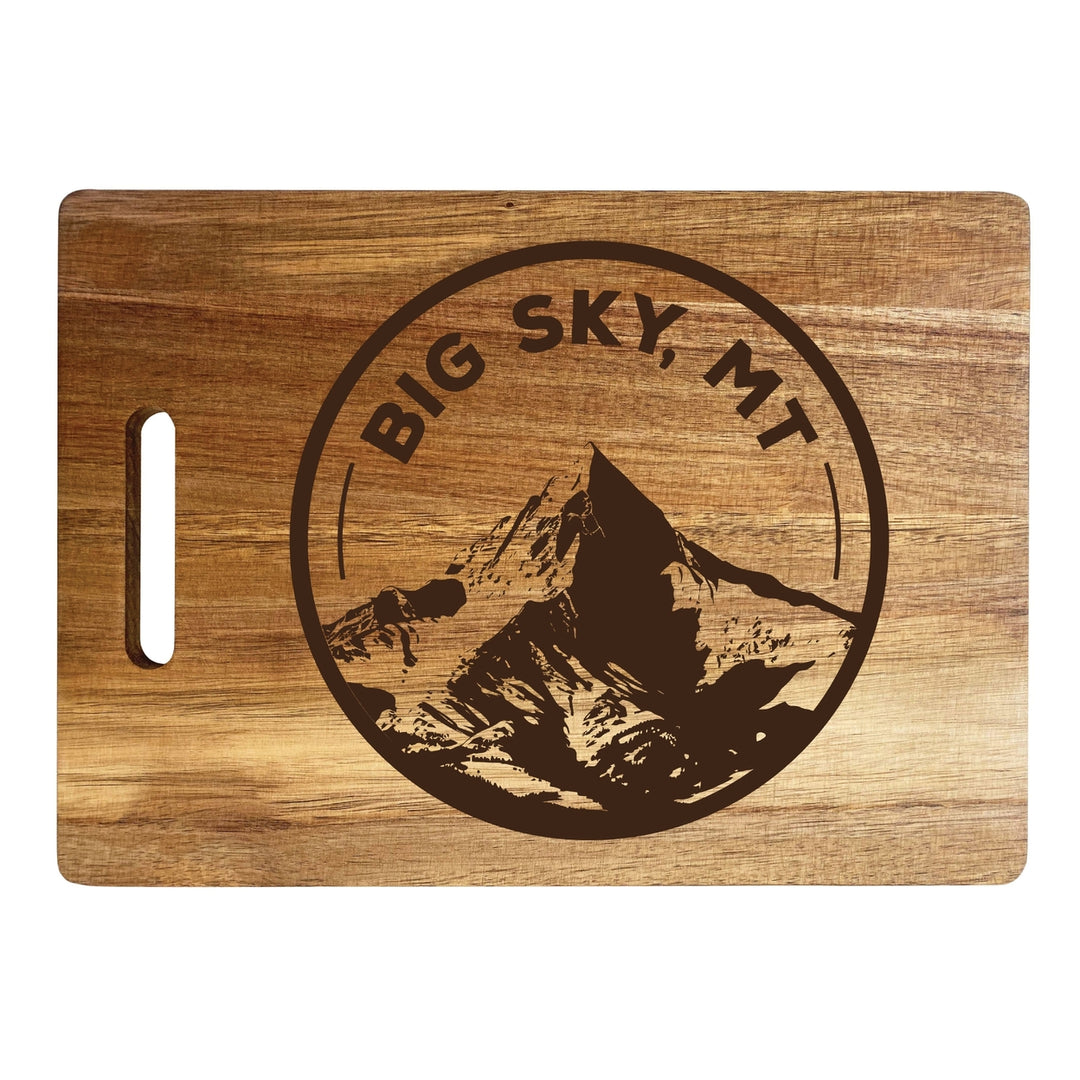 Big Sky Montana Souvenir Wooden Cutting Board 10 x 14 Image 1