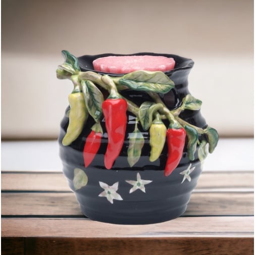 Ceramic Chili Pepper Tart Burner 4.25 x 4.75 Inch Kitchen Gift Image 1