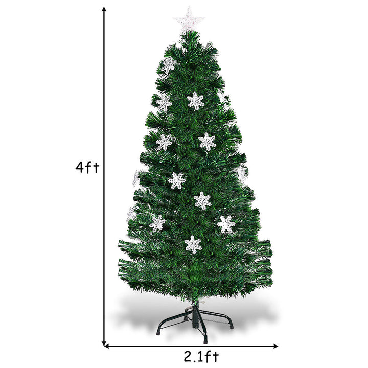 Pre-Lit Fiber Optic Christmas Tree Multicolor Lights 4FT Image 3