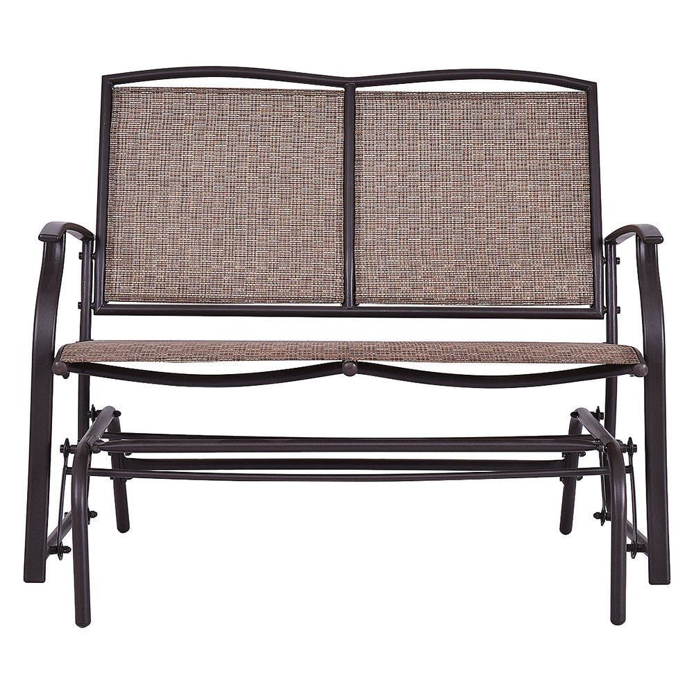 Patio Glider Rocking Bench Double 2 Person Chair Loveseat Armchair Backyard Image 2