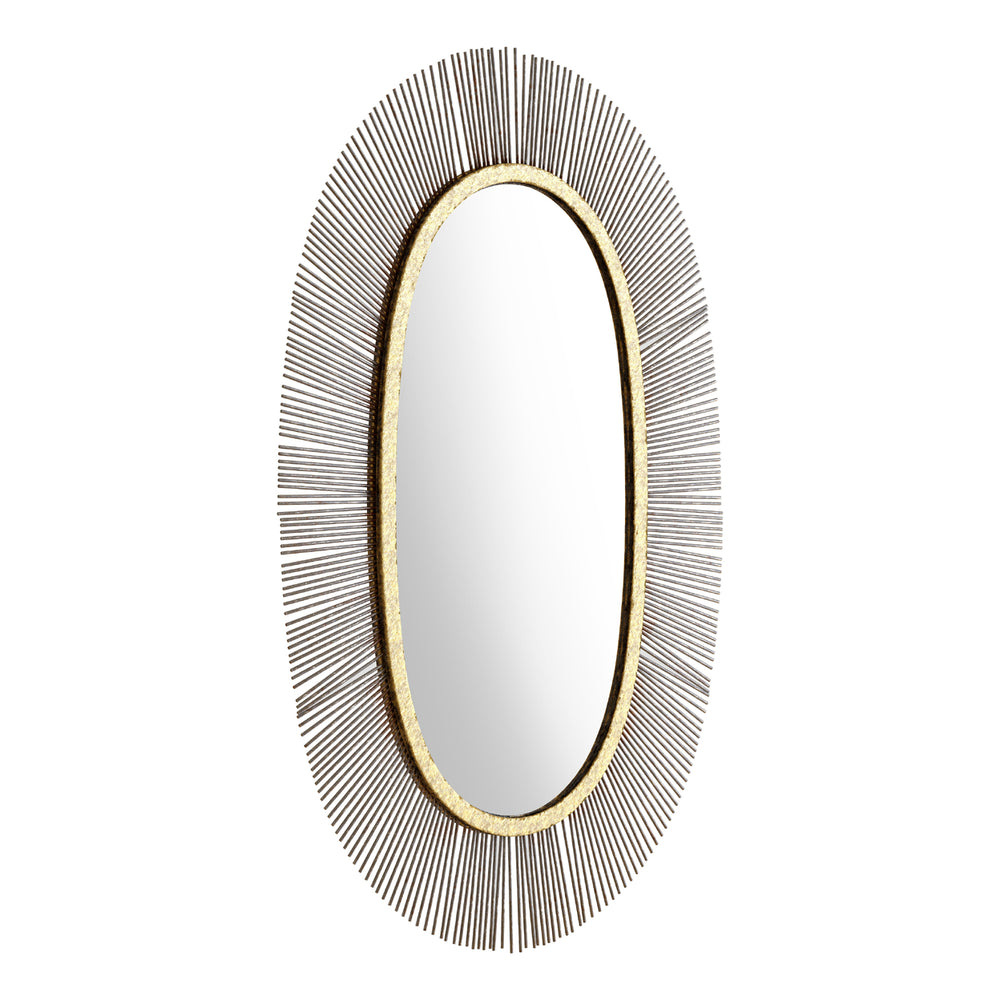 Juju Oval Mirror Black and Gold Image 2