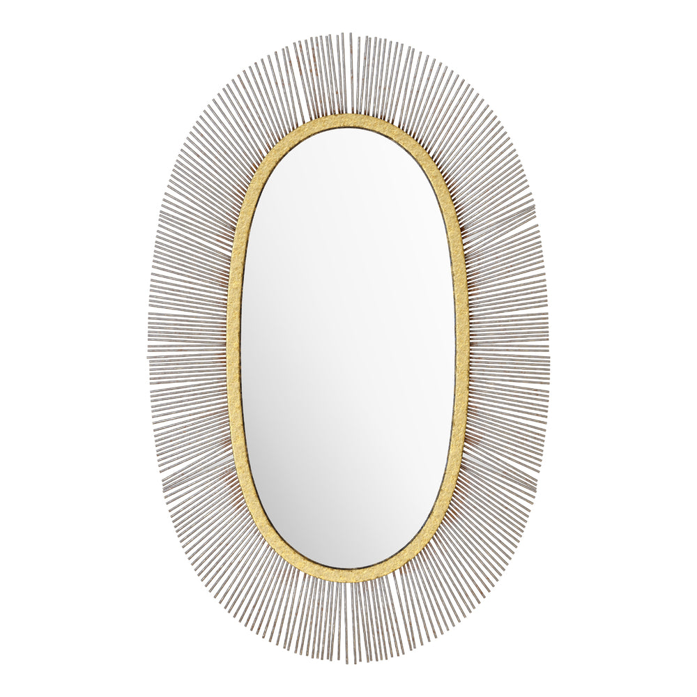 Juju Oval Mirror Black and Gold Image 2