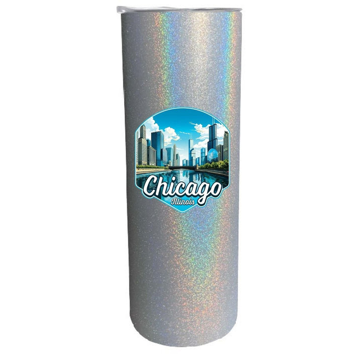 Chicago Illinois A Souvenir 20 oz Insulated Skinny Tumbler Image 1