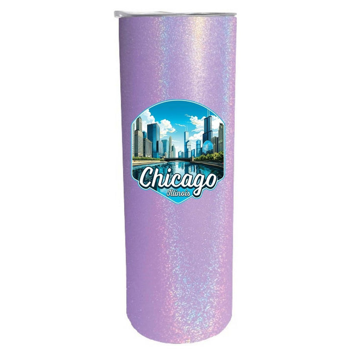 Chicago Illinois A Souvenir 20 oz Insulated Skinny Tumbler Image 1