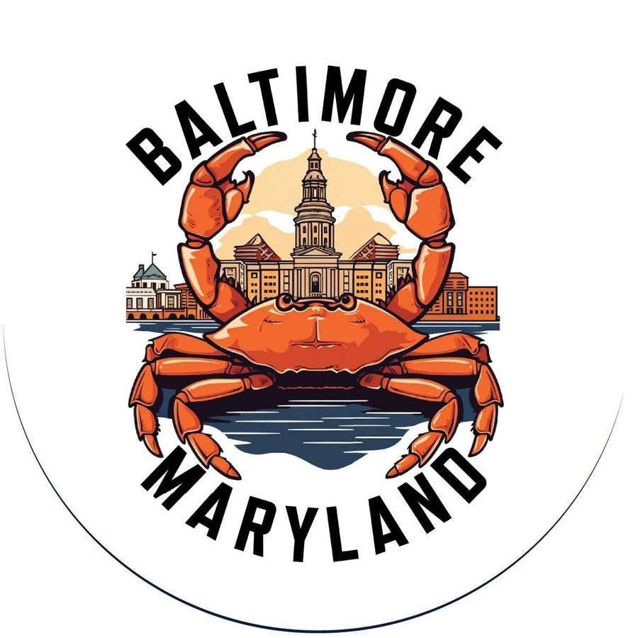 Baltimore Maryland D Souvenir Memories Round Durable Vinyl Decal Sticker Image 1