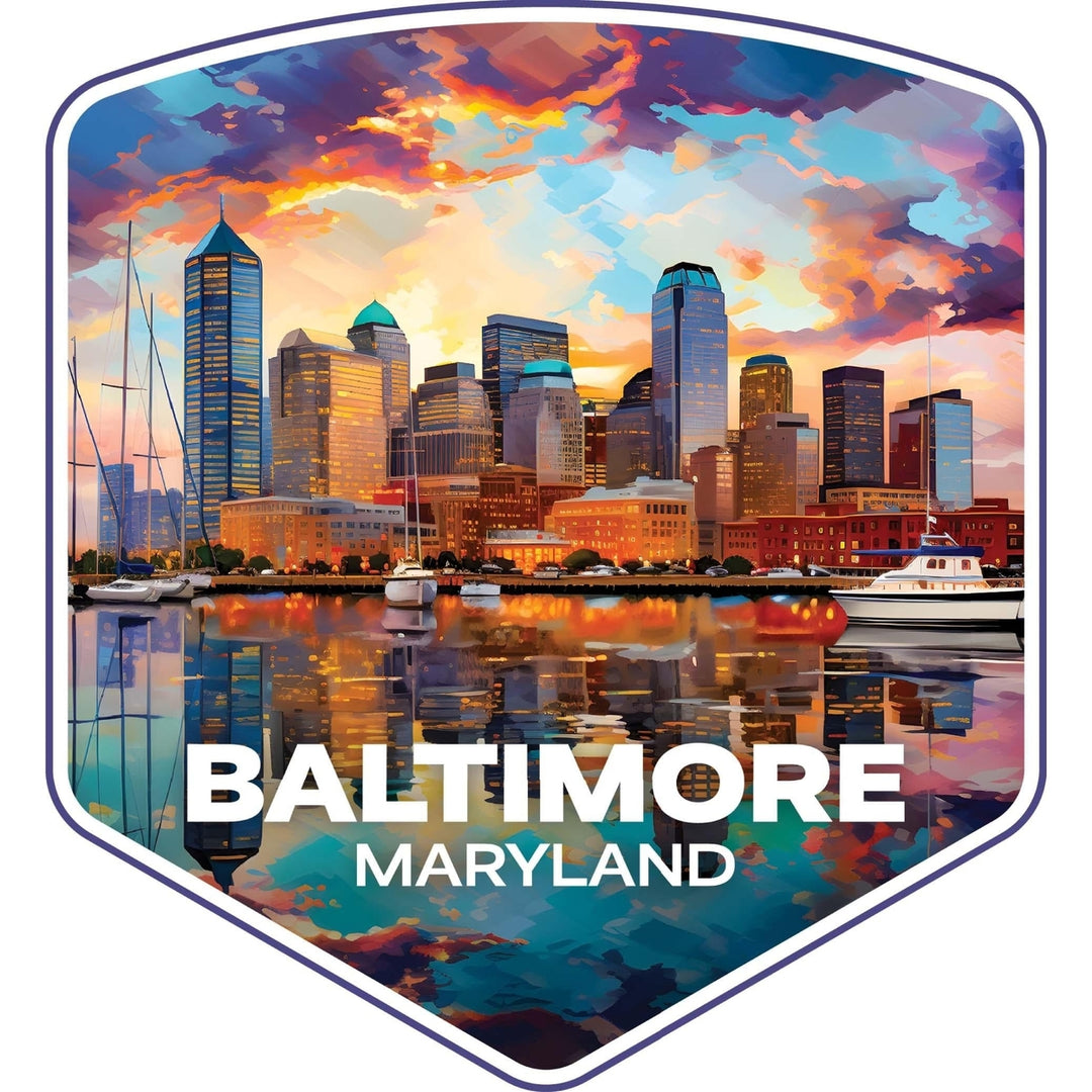 Baltimore Maryland A Souvenir Memories Durable Vinyl Decal Sticker Image 1